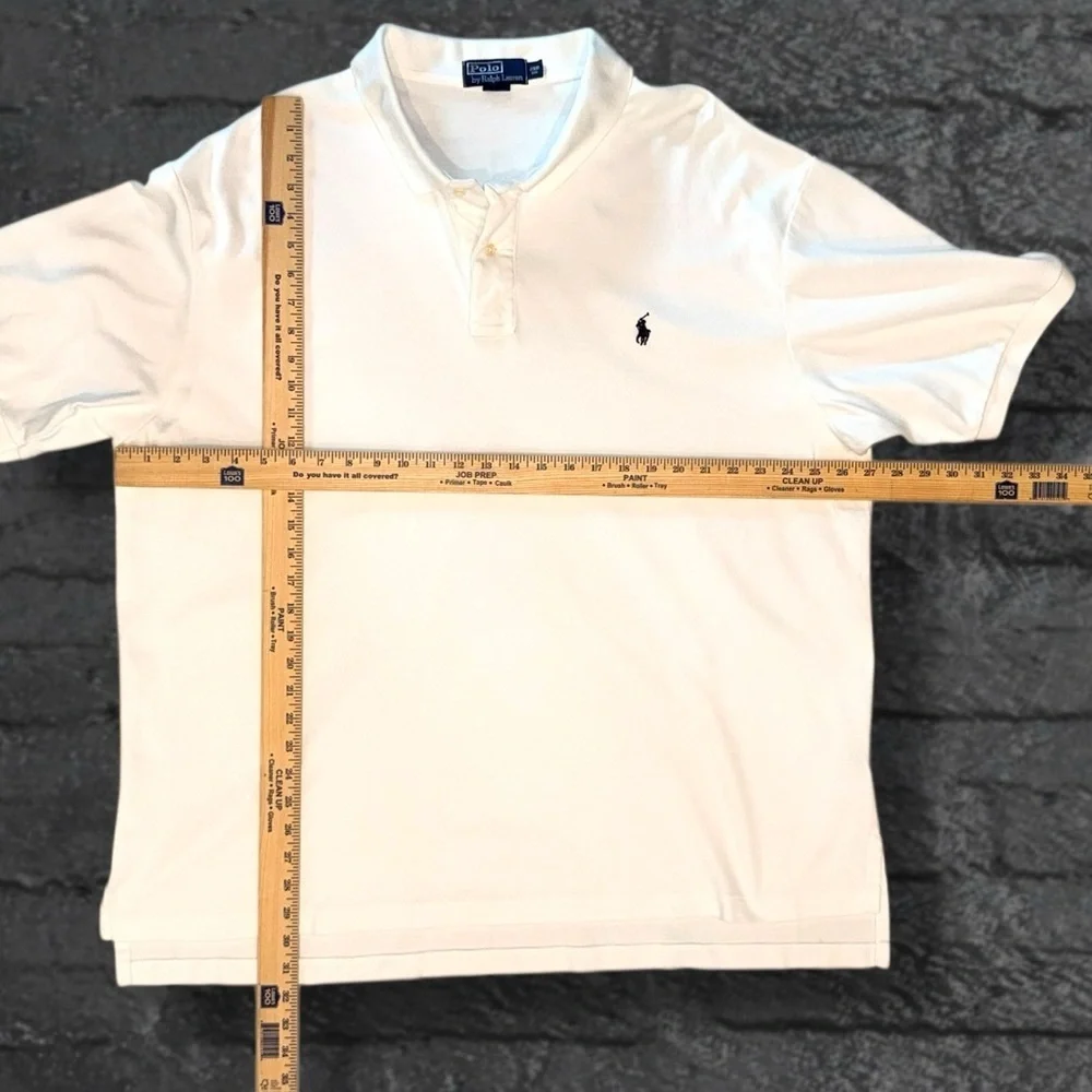 Polo Ralph Lauren 2XB White Classic Fit Polo Shirt Blue Pony Logo